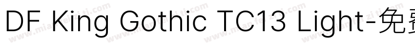 DF King Gothic TC13 Light字体转换